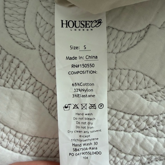 NWT - House of CB - Floral Ruched Cotton Ruffle Dress - Picture 8 of 12